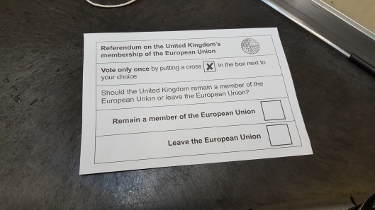 23 June 2016 Brexit Referendum